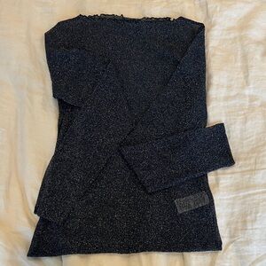 Sparkly Black Long Sleeve Top